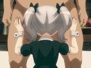 Beautiful Girl With White Hair Loves Tongue Kissing 2/16