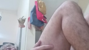 Handsome man training in jockstraps