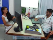 Pervert horny dirty doctor Nick Moreno with huge cock fucks my pink pussy at hospital 2/16