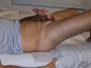 Guy talking dirty while masturbating - Moaning cum - Hector