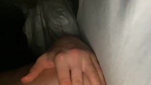 Young 18 years old boy puts cucumber in ass