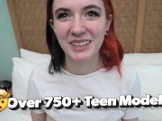 This brand new 18 yr old teen has a heart-shaped ass and pink slit 11/16