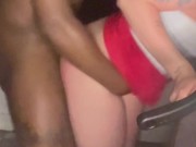 Christmas cream pie; wife orgasms and gets filled with BBC cum💦🎄(Merry Christmas) 5/16