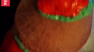 White Christmas Cumshot Elf Masturbation