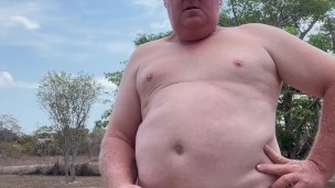 Naked out back Cum