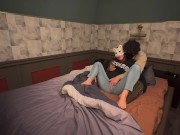 ジーンズの上からデンマ責めされて気持ちよくなった人妻は騎乗位で自ら腰を振る 3/16