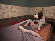 ジーンズの上からデンマ責めされて気持ちよくなった人妻は騎乗位で自ら腰を振る 5/16