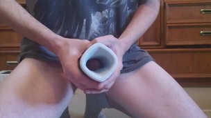 Sex with toy and cum