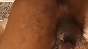 Showing my hairy hole that's needs sniffing and licking
