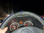 Horny Housewife Fucks the Delivery Guy Outdoor in His Car at Night 1/16