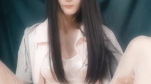 男の娘オナニー Japanese crossdresser teasing