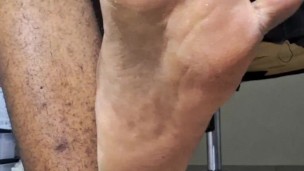 Str8 black guy teases you with his feet