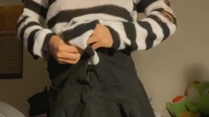 Femboy shows you his big surprise