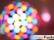 Sexy big boobed disco ball babe Alison 1/16