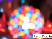 Sexy big boobed disco ball babe Alison 12/16