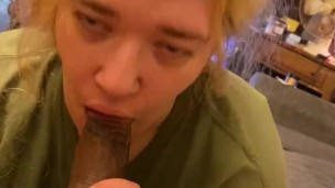 BBC deepthroat swallow massive cock