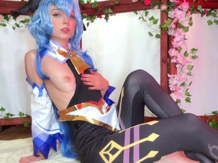 Ganyu as a really naughty girl. Footjob. Anal cowgirl