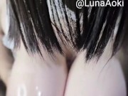 I let u cum all over my face after I fucked your cock with my mouth and big boobs Luna Aoki 10/16