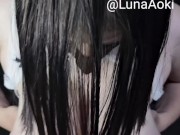 I let u cum all over my face after I fucked your cock with my mouth and big boobs Luna Aoki 15/16