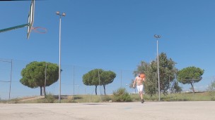 Fully naked basketball in public