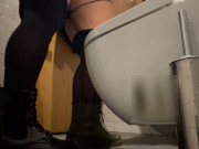 Lesbian MISTRESS FUCKS HARD Straight Girl in PUBLIC TOILET 7/16
