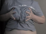 Mature milf kneads her soft big saggy boobs. 4/16