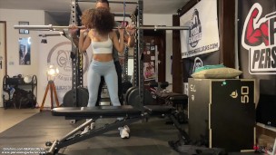 FAKE PERSONAL TRAINER with BEATRICE SEGRETI FUCKING A TEEN CURLY BRUNETTE AFTER A WORKOUT