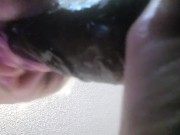 POV Granny Swallowing BBC Extreme Close-Up 13/16