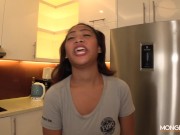 Filipina maid with huge boobs lets her new boss cum inside her pussy 3/16