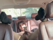 Spraying cum all over my car in public 15/16