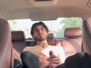 Spraying cum all over my car in public 2/16