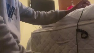 I slowly got turned on and started jerking my hard black cock until I cummed