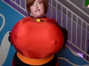 Elastigirl STRETCHES her pussy with dildo riding, tits (breast expansion) and futa cock pegging POV 13/16