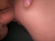 Son with a big dick fucks mom's friend with big tits with cancer and cums in her mouth 11/16