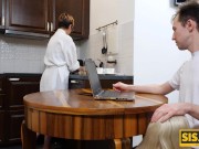 SISPORN. Chick starts sucking stepbro's cock and gets fucked 7/16