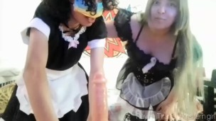 Milf se enoja por que sirvienta la chupa mejor que ella ft Reyna Tirana