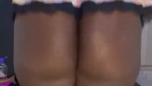 Ebony TEEN(+18)with FAT BIG ASS,Clapping HER ass CONTINUES IN SCHOOLGIRL UNIFORMS INFRONT
