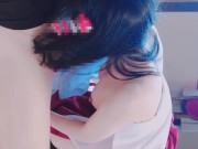 Inu-Boku Ririchiyo shinyblack hair and white skin too erotic, immoral sex in a Japanese-style room. 6/16