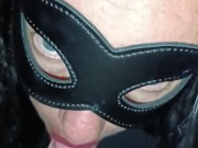 Smoking woman in mask 11/16