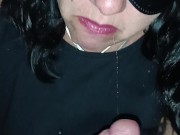 Smoking woman in mask 9/16