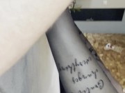 I suck him in nylon to receive a very small dose of sperm in my throat 14/16