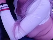  milf smokes and chokes on her dildo 15/16