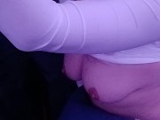  milf smokes and chokes on her dildo 6/16