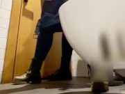Lesbian MISTRESS FUCKS HARD Straight Girl in PUBLIC TOILET 12/16