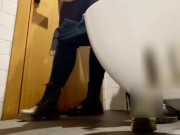 Lesbian MISTRESS FUCKS HARD Straight Girl in PUBLIC TOILET 13/16