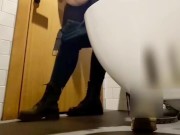 Lesbian MISTRESS FUCKS HARD Straight Girl in PUBLIC TOILET 14/16