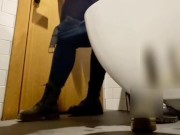Lesbian MISTRESS FUCKS HARD Straight Girl in PUBLIC TOILET 15/16