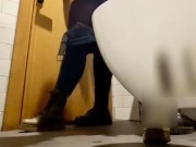 Lesbian MISTRESS FUCKS HARD Straight Girl in PUBLIC TOILET 16/16