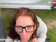 MyDirtyHobby - Horny babe sucks cock in public 11/16