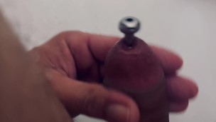 8mm urethral sounding masturbation